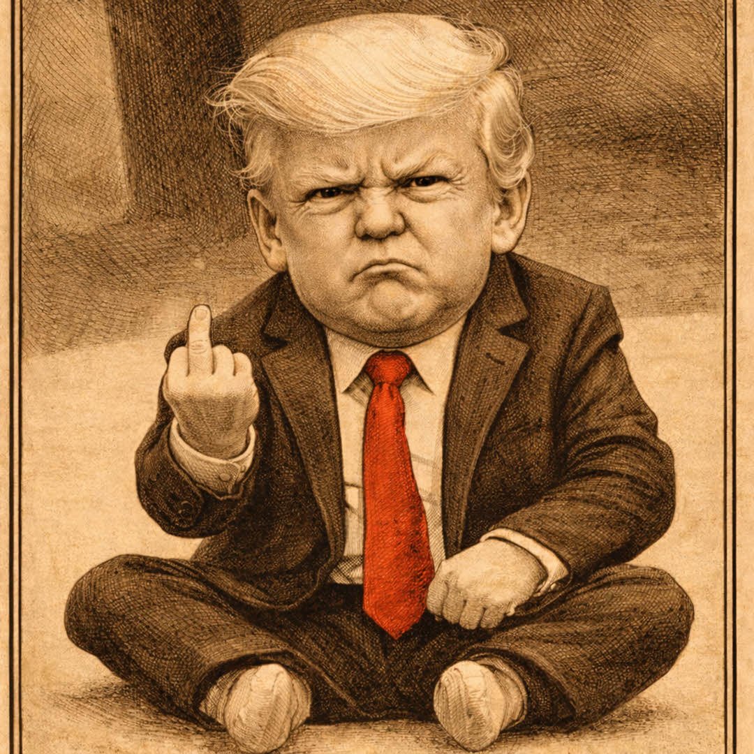 Baby Trump Giving The Finger