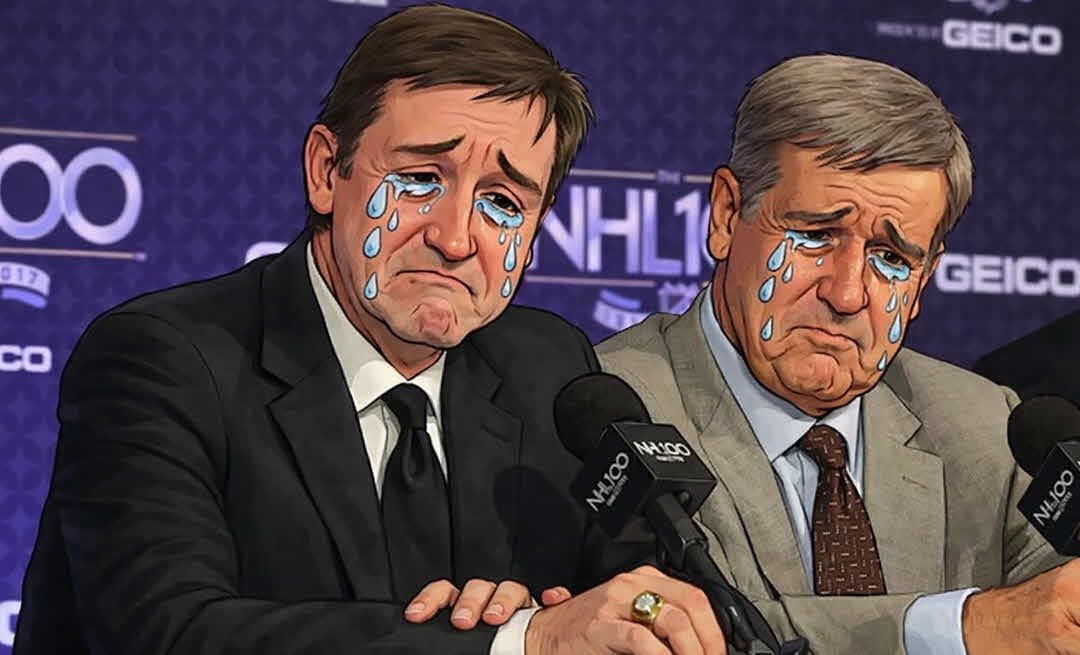 Bobby Orr and Wayne Gretzky Crying
