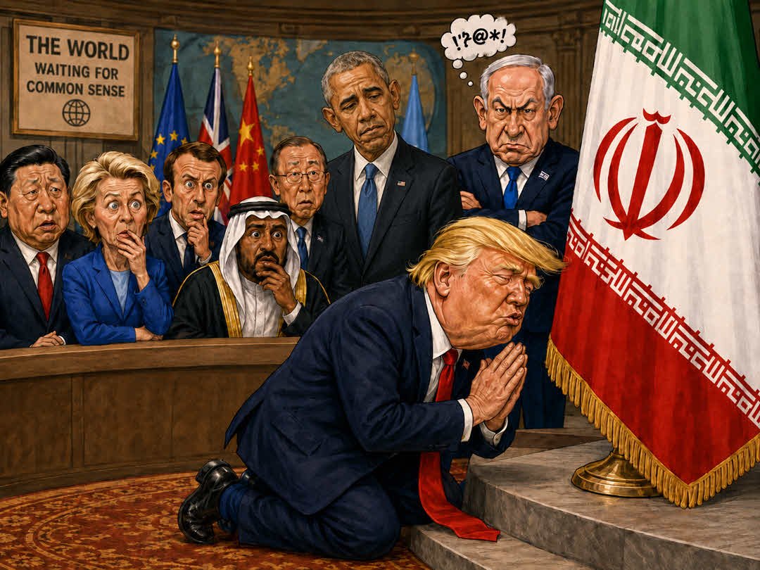 The Art of the Kneel - Donald Trump and Obama - Donald Trump Surrenders